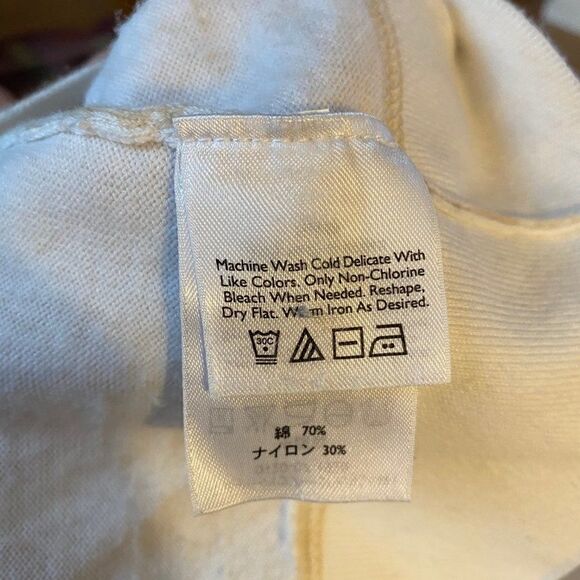 Eddie Bauer Beige White Cardigan SZ SP - Picture 7 of 8
